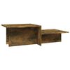 vidaXL Salontafel 111,5x50x33 cm bewerkt hout gerookt eikenkleurig