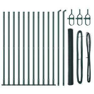 vidaXL Gelast Draadhek met Betonnen Basis 25 x 1,4 m (B x H)
