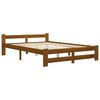 vidaXL Bedframe massief grenenhout honingbruin 160x200 cm