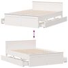 vidaXL Bedframe zonder matras met hoofdbord grenenhout wit 140x200 cm