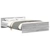 vidaXL Bedframe met hoofd- en voeteneinde grijs sonoma 135x190 cm