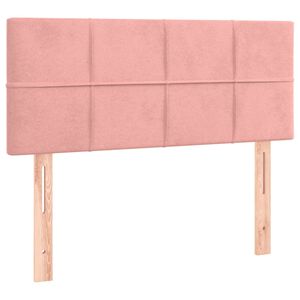vidaXL Hoofdbord 90x5x78/88 cm fluweel roze