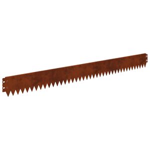 vidaXL Gazonrand 50 st 103 x 10 cm Staal Roestkleurig