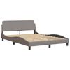 vidaXL Bedframe zonder matras stof taupe 140x200 cm