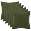 vidaXL Plaid kussen 6 st HEERLEN Groen 30 x 30 cm Microfiber Fleece