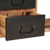vidaXL Opslagbank met lade Bruin 80 x 35 x 40 cm Massief mangohout