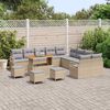 vidaXL Tuin Sofa Set met kussen met opslag 14 pcs Beige en Licht Grijs