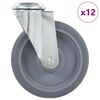 vidaXL 12 st Zwenkwielen met boutgaten 125 mm