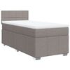 vidaXL Boxspring met matras stof taupe 80x200 cm