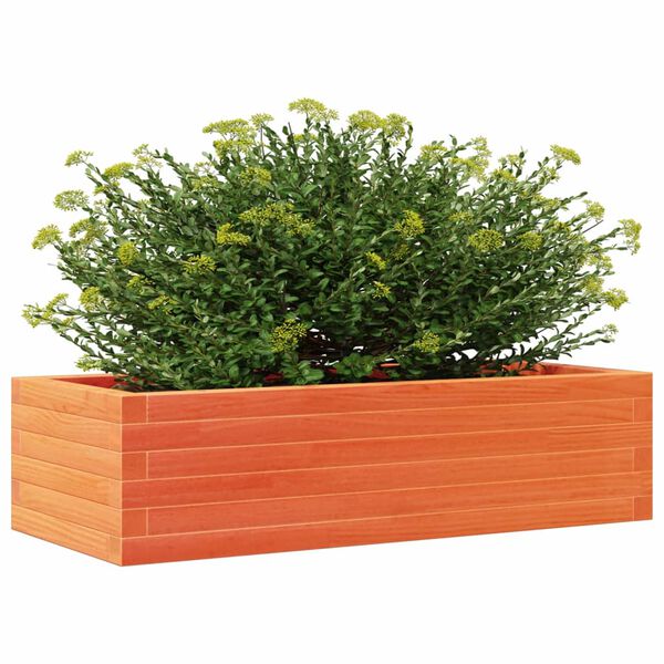 vidaXL Plantenbak 90x40x23 cm massief grenenhout wasbruin