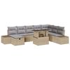 vidaXL Tuin Sofa Set 9 st Beige poly rattan