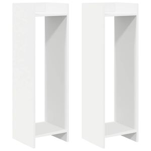 vidaXL Plantenstandaard Wit 30 x 30 x 100 cm Geconstrueerd hout