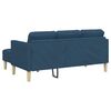 vidaXL Bankstel met kussen Blauw Polyester