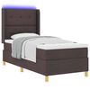 vidaXL Boxspring bed met matras Bruin 80 x 200 cm Stof