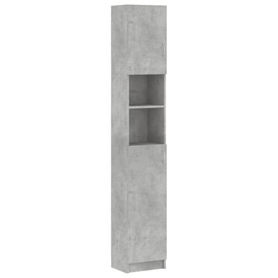 vidaXL Badkamerkast 32x25,5x190 cm bewerkt hout betongrijs