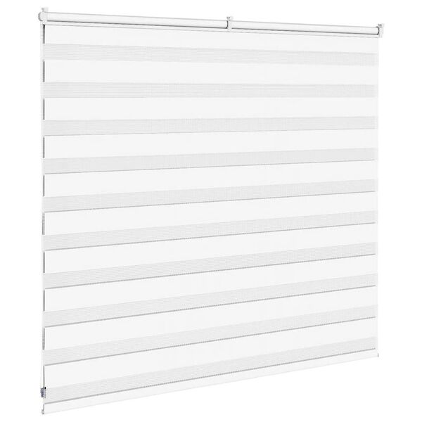 vidaXL Zebra Blind 165x100 cm stofbreedte 160,9 cm polyester wit