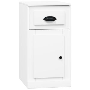 vidaXL Bijzetkast met lade 40x50x75 cm bewerkt hout wit