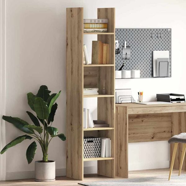 vidaXL Boekenkast Artisan Eiken 40 x 35 x 180 cm Bewerkt hout