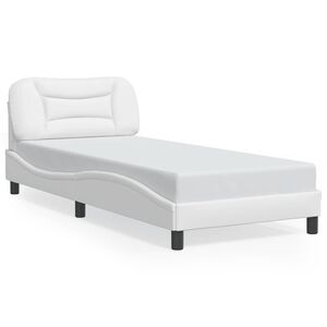 vidaXL Bedframe zonder matras "Hvar" kunstleer wit 90x190 cm