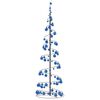 vidaXL LED-kerstboom met kerstballen 120 LED's warm wit 180 cm