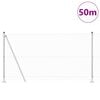 vidaXL Afrasteringspaal Zilver 50 x 1,2 m (19 x 19 mm gaas) Staal