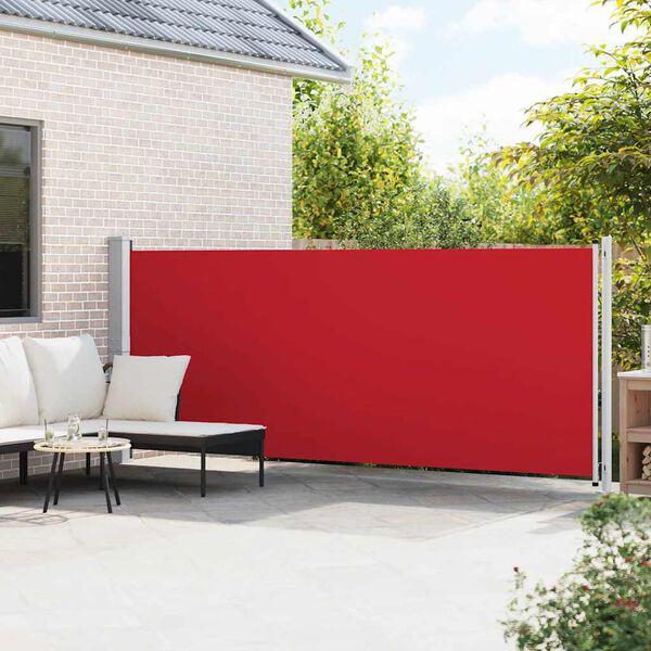 vidaXL Tuinscherm uittrekbaar 600x160 cm rood