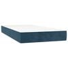 vidaXL Boxspring met matras fluweel donkerblauw 200x200 cm