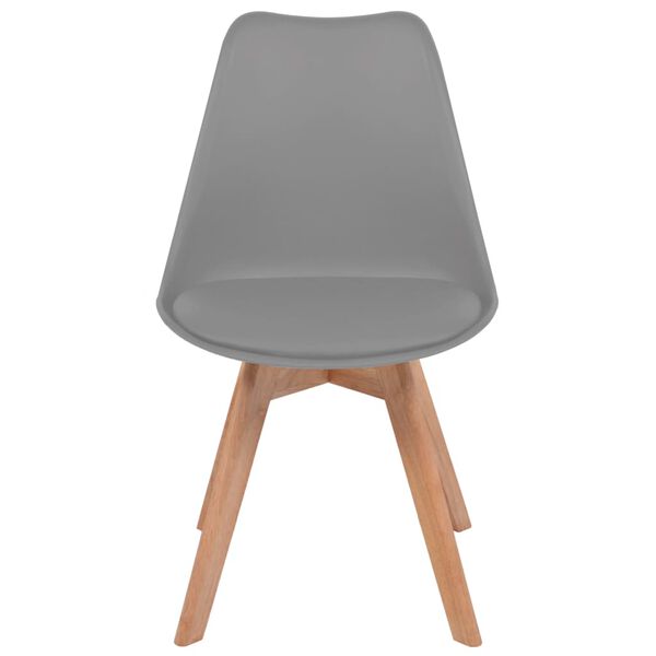 vidaXL Eetkamerstoelen 6 st kunststof grijs