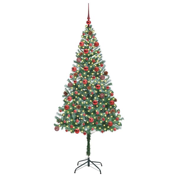 vidaXL Kunstkerstboom met 300 LED Groen 180 cm PVC en Staal
