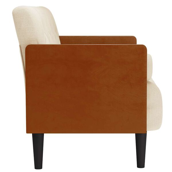 vidaXL Tweezitsbank met kussen 110 cm linnen