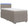 vidaXL Boxspringbed met matras met hoofdeinde Taupe 100 x 200 cm Stof