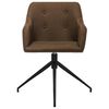 vidaXL Eetkamerstoelen draaibaar 4 st stof bruin