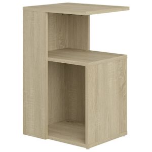 vidaXL Bijzettafel 36x30x56 cm bewerkt hout sonoma eikenkleurig