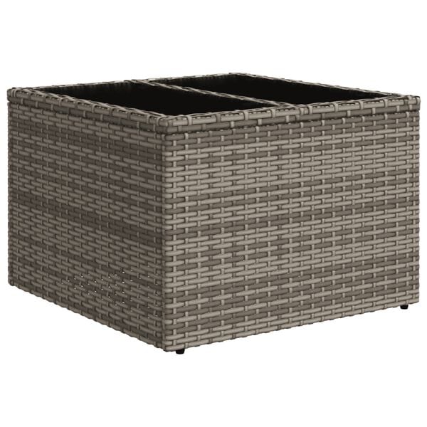 vidaXL 11-delige Loungeset met kussens poly rattan grijs