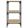 vidaXL Boekenkast 40x33x70,5 cm bewerkt hout en staal Sonoma eiken