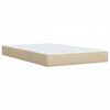 vidaXL Boxspring met matras stof cr&egrave;mekleurig 120x200 cm