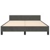 vidaXL Bedframe zonder matras 140x190 cm fluweel donkergrijs