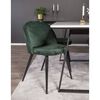 Venture Home Eetkamerstoelen 2 st Velvet fluweel zwart en groen