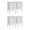 vidaXL Nachtkastjes met 2 lades 4 st MDF Wit