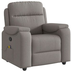 vidaXL Massagestoel verstelbaar stof taupe