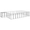 vidaXL Hondenkennel 19,36 m&sup2; staal zwart
