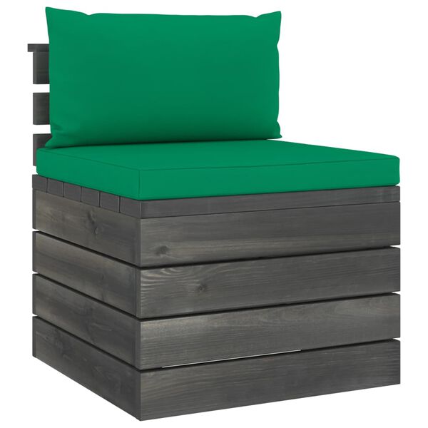 vidaXL 5-delige Loungeset met kussens pallet massief grenenhout