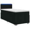 vidaXL Boxspringbed met matras met hoofdeinde Zwart 90 x 190 cm Stof