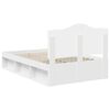 vidaXL Bedframe met hoofdeinde Wit 135 x 190 cm Massief grenenhout