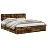 vidaXL Bedframe met lade Gerookt eiken 200 x 200 cm Ingenieurshout