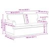 vidaXL Bank 2 pcs Cr&egrave;me 162 x 80 x 85 cm Stof