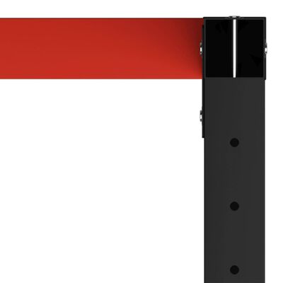 vidaXL Werkbankframe 120x57x79 cm metaal zwart en rood