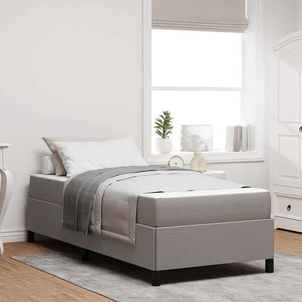 vidaXL Boxspringbed met matras Taupe 90 x 190 cm Stof