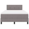 vidaXL Boxspringbed met hoofdeinde Taupe 120 x 200 cm Stof