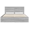 vidaXL Bedframe Grijs Sonoma 180 x 200 cm Massief grenenhout
